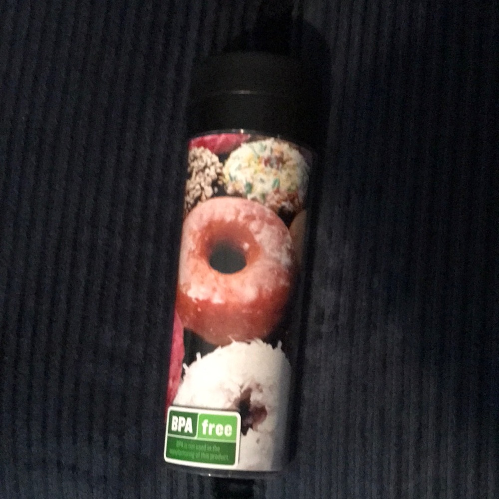 16 ounce Old Navy donut themed coffee travel mug